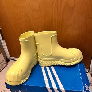 Adidas Yellow Winter Rain Boots Waterproof Pull-On